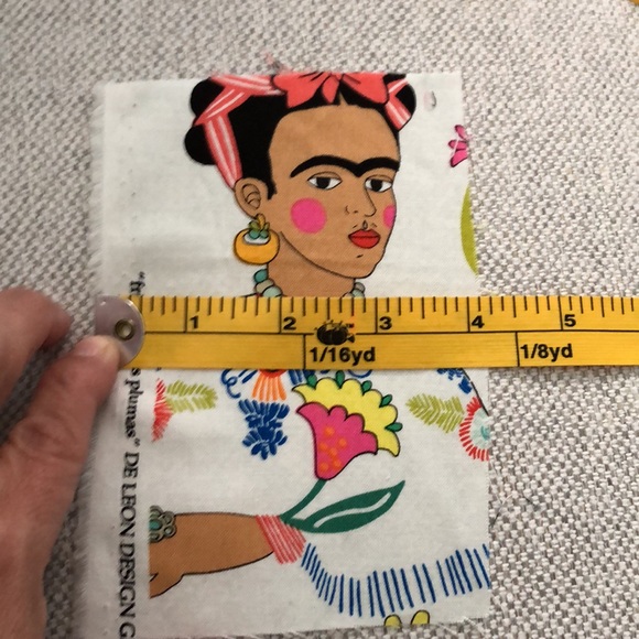 Frida Kahlo inspired fabric scraps. Sizes vary. - Picture 12 of 16
